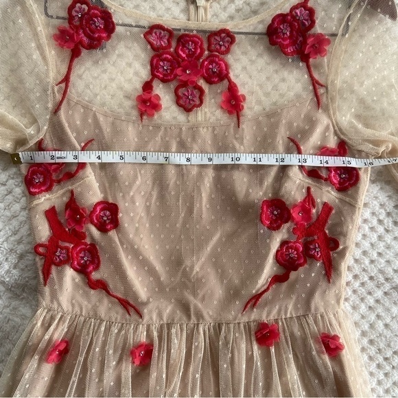 Alice By Temperley Nude Embellished Embroidery Dress - Picture 12 of 16